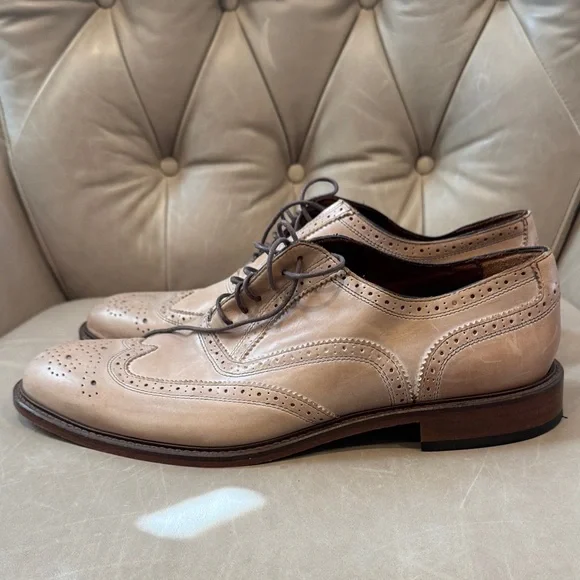 Mercanti Fiorentini Light Brown Brogue Oxfords - Picture 4 of 7